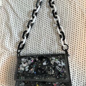 Electric Bubblegum Liquid Glitter Mini Purse